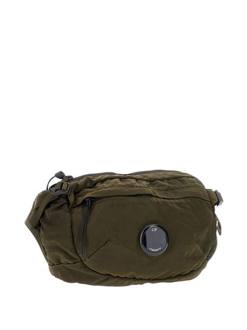 Marsupio uomo verde con zip e logo CP COMPANY | RCCMAC734A005269G683